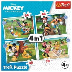 Puzzle Mickey Mouse: Krásný den 4v1 - 35,48,54,70 dílků