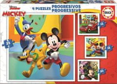 Puzzle Mickey a přátelé 4v1 - (12,16,20,25 dílků)