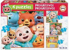 Puzzle CoComelon 4v1 - (6,9,12,16 dílků)