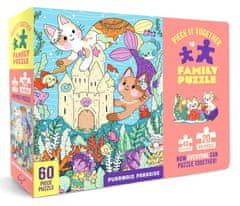 Chronicle Books Rodinné puzzle Purrmaid Paradise 60 dílků