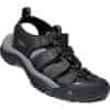Pánske kožené sandále NEWPORT 1022247 black/steel grey (Veľkosť 42)