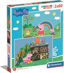 Clementoni Puzzle Prasiatko Pepina 2x60 dielikov