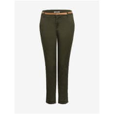 Orsay Khaki orezané chino nohavice s opaskom ORSAY_317029-94 42