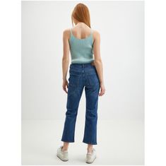 Orsay Tmavomodré dámske skrátené džínsy rovného strihu ORSAY_312173-548000 40