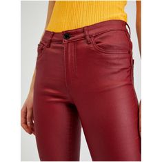 Orsay Vínové dámske nohavice skinny fit ORSAY_319259395000 38