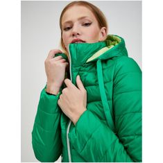 Orsay Zelená dámska zimná prešívaná bunda ORSAY_809020867000 40