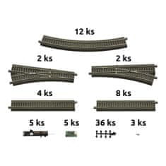 ROCO Geoline Sada koľají s podložím a príslušenstvom pre digitálne štartovacie sady - 51250