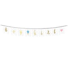 Guirca Banner Gender Reveal Boy or Girl 220cm