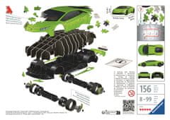 Ravensburger 3D puzzle Lamborghini Huracán Evo zelené 108 dielikov