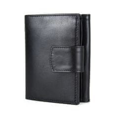 VegaLM UNISEX kožená peňaženka s bohatou výbavou v čiernej farbe