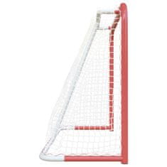 Vidaxl Hokejová bránka červeno-biela 153x60x118 cm oceľ a polyester
