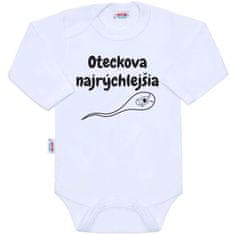 NEW BABY Body s potlačou New Baby Oteckova najrýchlejšia 74 (6-9m)