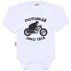 NEW BABY Body s potlačou New Baby Motorkář jako táta 68 (4-6m)