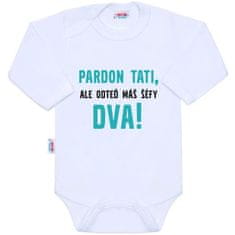 NEW BABY Body s potlačou New Baby Pardon tati, ...máš šéfy dva! 80 (9-12m)