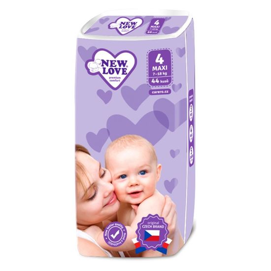 New Love Plienky New Love Premium comfort 4 MAXI 7-18 kg 44 ks