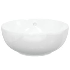 Vidaxl Umývadlo biele 44x17 cm keramické okrúhle