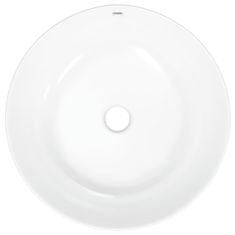 Vidaxl Umývadlo biele 44x17 cm keramické okrúhle