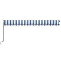 Vidaxl Automaticky zaťahovacia markíza 600x350 cm modrá a biela
