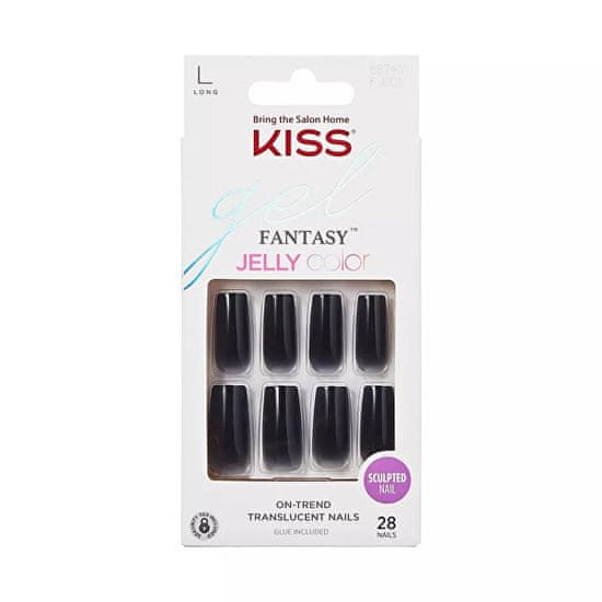 KISS Gélové nechty Gel Fantasy Jelly Color 28 ks