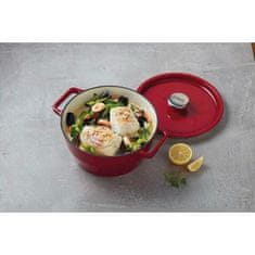 Pyrex Kastról s pokrievkou Slow Cook 4 l, červený