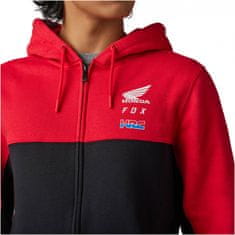 FOX mikina HONDA FLEECE Zip flame černo-bielo-červená XL