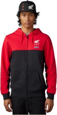 FOX mikina HONDA FLEECE Zip flame černo-bielo-červená XL