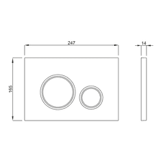 Schwab , SCHWAB VELA ovládacie tlačidlo, 247x165 mm, biela lesk, P47-0130-0253