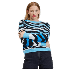 Orsay Čierno-modrý dámsky vzorovaný sveter ORSAY_507492-545000 S