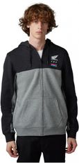 FOX mikina HONDA FLEECE Zips černo-sivá XL