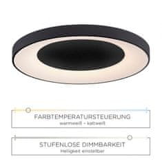 PAUL NEUHAUS LEUCHTEN DIREKT aj s JUST LIGHT LED stropné svietidlo, antracit-šedá, stmievateľné, CCT, pamäťová funkcia 2700-5000K