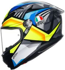 AGV prilba K-6 S Joan černo-žlto-modro-oranžovo-bielo-šedá S