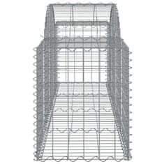 Vidaxl Oblúkový gabionový kôš 2 ks 200x50x60/80 cm pozinkované železo