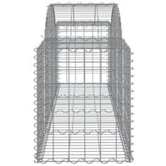 Vidaxl Oblúkový gabionový kôš 6 ks 200x50x60/80 cm pozinkované železo