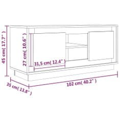 Vidaxl TV skrinka dub sonoma 102x35x45 cm spracované drevo