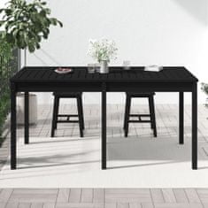 Petromila vidaXL Záhradný stolík čierny 159,5x82,5x76 cm borovicový masív