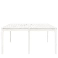 Petromila vidaXL Záhradný stolík biely 159,5x82,5x76 cm borovicový masív