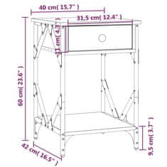 Petromila vidaXL Nočné stolíky 2 ks čierne 40x42x60 cm kompozitné drevo