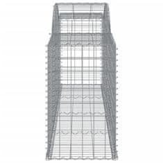 Petromila vidaXL Oblúkové gabionové koše 2 ks 300x50x80/100cm pozinkované železo