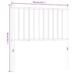 Vidaxl Kovové čelo postele biele 80 cm