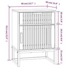 Vidaxl Nočný stolík 40x30x55,5 cm kompozitné drevo a železo