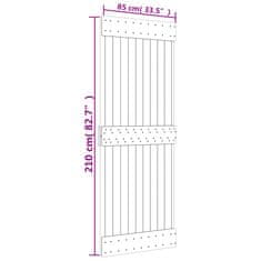 Vidaxl Stodolové dvere 85x210 cm masívna borovica