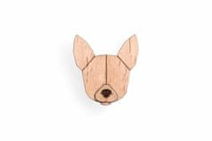 BeWooden drevená brošňa v tvare psa Chihuahua Brooch univerzálna