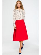 Style Stylove Dámska midi sukňa Fenibeth S133 červená XL