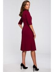 Style Stylove Dámske midi šaty Gynefach S230 bordo S