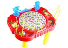 Lean-toys Fish Catching Arcade Game Lights Red