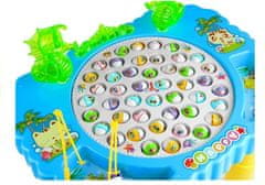 Lean-toys Fish Catching Arcade Game Lights Blue