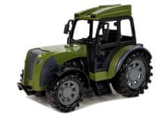 Lean-toys Zelený traktor s prívesom na drevené balíky na diaľkové ovládanie 2.4G