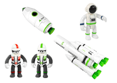 Lean-toys Vesmírna stanica Set raketový zvuk dym