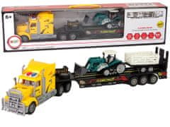 Lean-toys Diaľkovo ovládané R/C nákladné auto s prívesom žlté