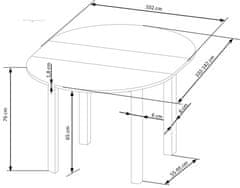 Halmar Rozkladací jedálenský stôl RINGO artisan dub
